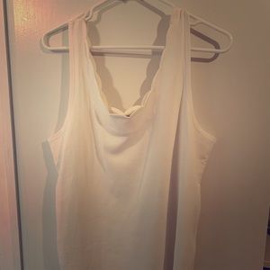 White Sleeveless JCrew shirt